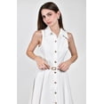thumbnail image 5 of Vestido camisero con cinturon Roman Fashion /Juvenil, 01677 (Blanco) blanco M, 5 of 5