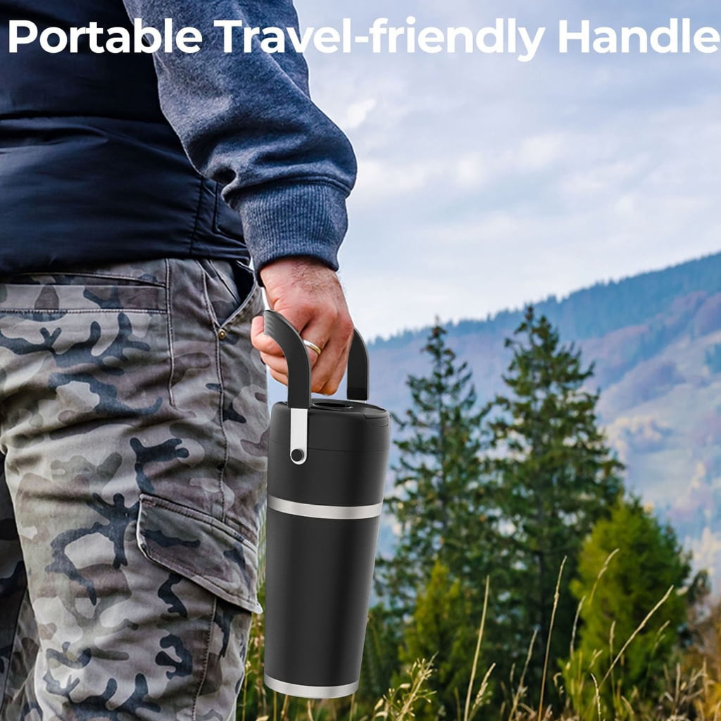 Stainless Steel Travel Juicer for Cold Drink Large Capacity 11.1V Smoothie Cup LED Display Rechargeable Cordless Mixer