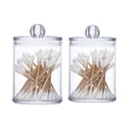 thumbnail image 2 of Wiueurtly 2Pcs Cotton Cotton Jewelry Storage Box Round High Transparent Storage Tank, 2 of 3