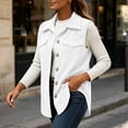 thumbnail image 4 of Fnooota Womens Corduroy Vests, Front Buttons Spring Fall Lapel Collar Sleeveless Outerwear with Pockets White Size 2XL, 4 of 7