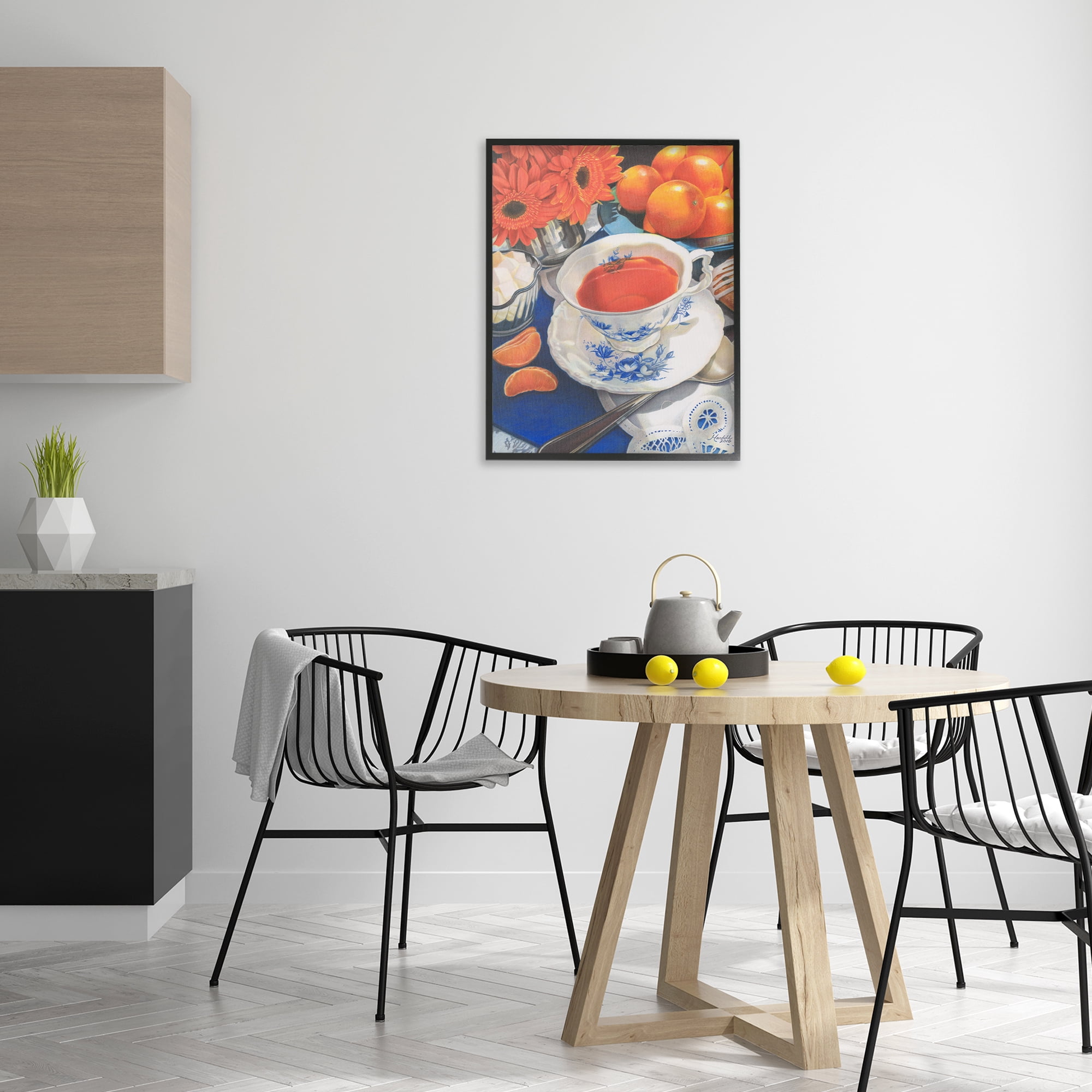 Stupell Industries Citrus Tea Time Food & Beverage Painting Black Framed Art Print Wall Art, 24 x 30
