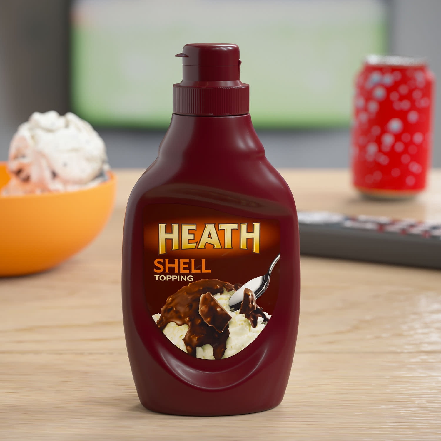 Heath Chocolatey English Toffee Shell Topping, Bottle 7 oz
