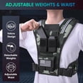 thumbnail image 2 of Adjustable Weighted Vest Men 20lbs/30lbs/40lbs Weights with Reflective Stripe, Weight Vest Woman Workout Vest for Strength Training Running Walking, 2 of 8