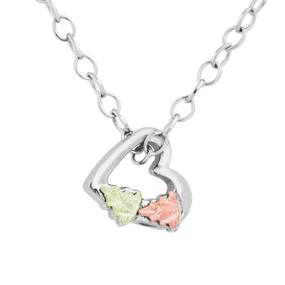 Mt.Rushmore Black Hills Silver Slanting Heart Pendant