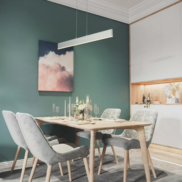 40 18w Aluminum Direct Indirect Led Pendant Light Fixture 3000k Daylight Ul Certified Kitchen Office Com 40 18w Aluminum Direct Indirect Led, Direct Indirect Led Lighting Fixtures