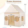 thumbnail image 3 of Costway Kids Play Tent with Padded Mat, Star Lights, Side Storage Bags, Door & Windows Brown, 3 of 10