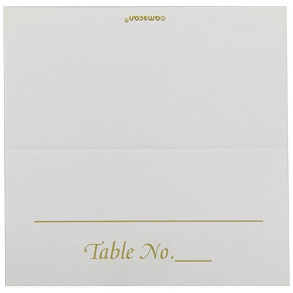Amscan Classic Silver Table Number Place Cards (50 Piece), 3.5 x 4", Gold