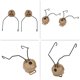 thumbnail image 3 of De Tácticas Para Soporte De Auriculares Tipo Sordin Para Juego De Adaptador De Riel De Casco Rápido (Bronceado) 1 Par Vogacara OD004257-00, 3 of 7