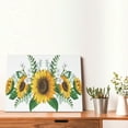 thumbnail image 4 of Naloa Sunflowers (2) Print Canvas Picture,Wall Pictures, Modern Decorative Poster,Art Prints for Bedroom, Toilet, 40 x 30 cm, Built-in Wooden Frame, 4 of 6