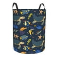 thumbnail image 2 of Balery Undersea Animals Round Laundry Basket with Handles Waterproof Freestanding Laundry Hamper for Clothes Toys in the Dorm and Family-Medium, 2 of 8