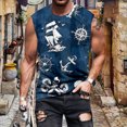 thumbnail image 3 of jowamay Mens Graphic Tank Tops Sailing Crew Neck Retro Muscle Tank Tops Summer Sleeveless Shirts for Beach, 3 of 7