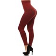 thumbnail image 1 of Premium Women Thick High Waist Tummy Compression Slimming Leggings French Terry Lining Plus Size L XL, 1 of 4