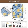 thumbnail image 3 of Haosy Accordion File Organizer Zipper Binder 500 Sheet 6-Tab Expanding File Folder Multi-Pocket 1.2 Inch 3 Ring Blue Yellow Rose, 3 of 7