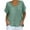 Green-13, variant on Mittory Cotton Linen Shirts for Women Short Sleeve Casual Blouses Loose Fit Crewneck Solid Color Trendy Work Tops