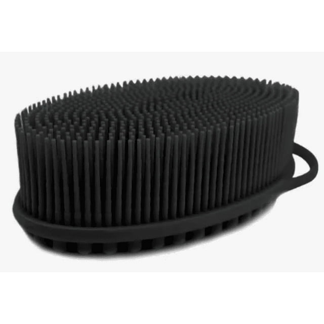 Cepillo Xtellar Esponja Corporal De Silicón, Exfoliante Corporal Color Negro