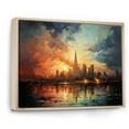 thumbnail image 2 of Designart "Modern City Skyline" Sky Floater Framed Wall Art Prints, 2 of 5