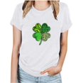thumbnail image 2 of T-Shirt de la Saint-Patrick pour Femmes Mode Saint-Patrick Imprimé Col Rond Manches Courtes T-Shirt Décontracté Haut T-Shirts de la Saint-Patrick pour Femmes, 2 of 3