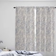 thumbnail image 4 of Blue Botanical Window Curtains 84 Inch Length, Rustic Vintage Floral Leaves Rod Pocket Kitchen Window Treatments Drapes for Bedroom, Cafe, Living Room, 2 Panels, 52 W x 84 L, 4 of 5