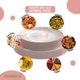 thumbnail image 5 of Crown Display 80-Piece Plastic Disposable Party Plates Set - Pink and White, 8 & 10 Inch, 5 of 6