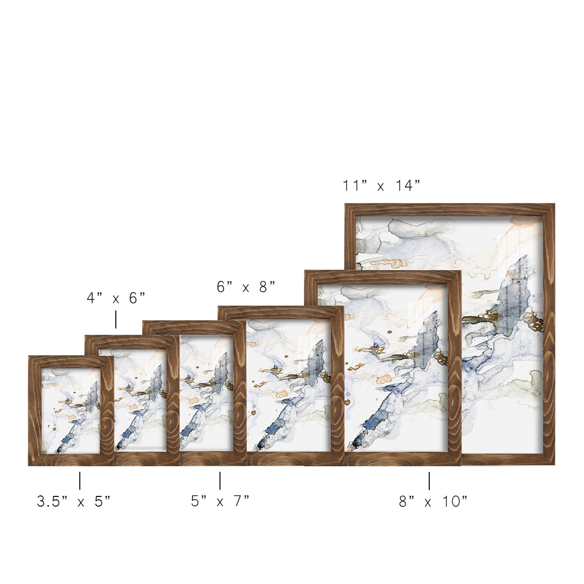 Organic Interlace I -Framed Print w/glass-Walnut