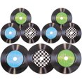 thumbnail image 3 of 9pcs Retro Paper Records Decor Wall Decorative Record Creative Wall Adornment, 3 of 10