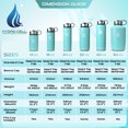 thumbnail image 3 of 14oz (Fluid Ounces) Fluid Ounce Wide Mouth Hydro Cell Stainless Steel Water Bottle Teal, 3 of 3