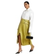thumbnail image 4 of ELOQUII Women's Plus Size Double Belt Wrap Faux Leather Skirt, 4 of 5