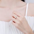 thumbnail image 2 of Anillo de pareja de plata S925 con moissanita cuadrada, unisex, moda simple, cola de mesón chapada en platino pt950, 2 of 5