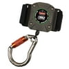 Ergodyne Squids 3003 Retractable Tool Lanyard w/ Dual Locking Carabiners w/ Swiveling Anchor End, 8"–48", Gray (1 Unit)