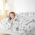 thumbnail image 6 of jejeloiu Ballet Dancer Bedding Comforter Set,Sequin Diamond Print Twin Comforter Sets,Gray Silver Bedding Set For Girls,Lightweight Room Decor Reversible,2 Pieces, 6 of 8