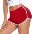 thumbnail image 5 of COMVALUE Women's Sexy Booty Shorts Retro Dolphin Shorts Sports Yoga Gym Running Hot Pants Wine XXL, 5 of 6