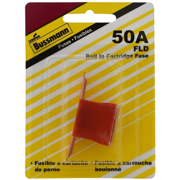BUSSMANN FLD-50 - 50 Amp Bolt-On Fusible Link With 9/16 Terminals- Red- 12Vdc- One Per Polybag (Pack of 1)
