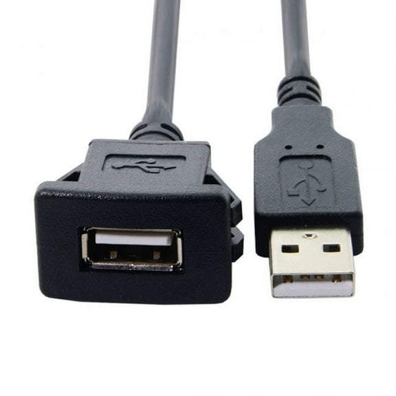 Chenyang CY 1m Waterproof Single USB 2.0 Extension Latch Mount Car AUX Cable for Dashboard Panel Cable