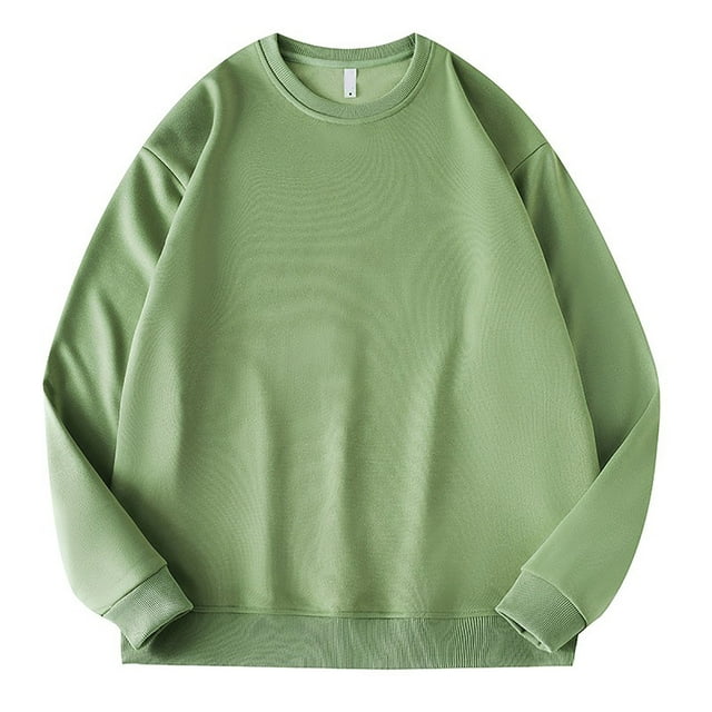 Ketyyh-chn99 Chandail pour Homme Chandail à Col Rond pour Homme à Manches Longues Décontracté Chaud en Laine Chandail Vert Pâle, TG