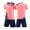 Pink, variant on Hienoo Boys Football Tracksuit Quick Dry Short Sleeve Tshirt and Shorts Outfits