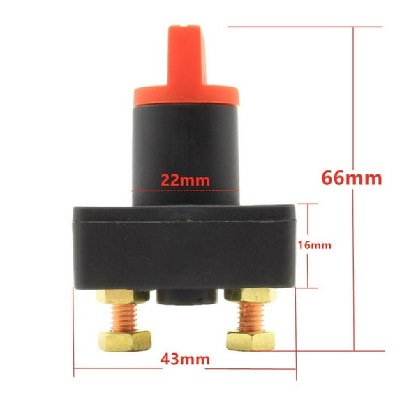 Mini Portable Waterproof 12V 100A Battery Isolator Disconnect Cut Off Switch Fangkenuo
