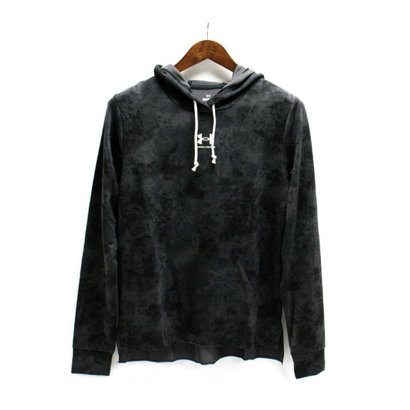 Under Armour Women's Rival Terry Printed Hoodie, Black White,XS - US