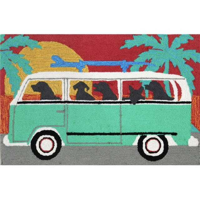 Trans-Ocean Imports FTPR5147504 24 x 60 in. Liora Manne Frontporch Voyage Intérieur & Extérieur Rug&44; Bleu