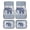 Blue Elephant attern, variant on Pzuqiu Paw Prints Car Floor Mats Full Set Car Mats, Interior Accessories Decor All Weather Protection Automotive Floor Mats Fit for SUV Truck Vans