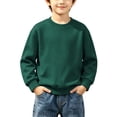 thumbnail image 2 of VEKDONE Boys Girls Sweatshirt Kids Crewneck Long Sleeve Pullover Sweatshirts Comfortable Fall Winter Back to School Tops Green,3-4 Years, 2 of 9