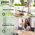 thumbnail image 4 of Cosmo Stainless Steel Thermal Carafe With Lid - 1000ml, Silver | Double Walled Vacuum Insualted Coffee Tea Carafe - Heat & Cold Retention, Durable, Reusable, 4 of 5