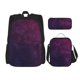 thumbnail image 1 of Easygdp Black Dark Blue Purple Mochila para Niños y Niñas con Set de Caja de Almuerzo y Estuche para Lápices 3 en 1, Mochila Escolar Estampada para Adolescentes, 1 of 7