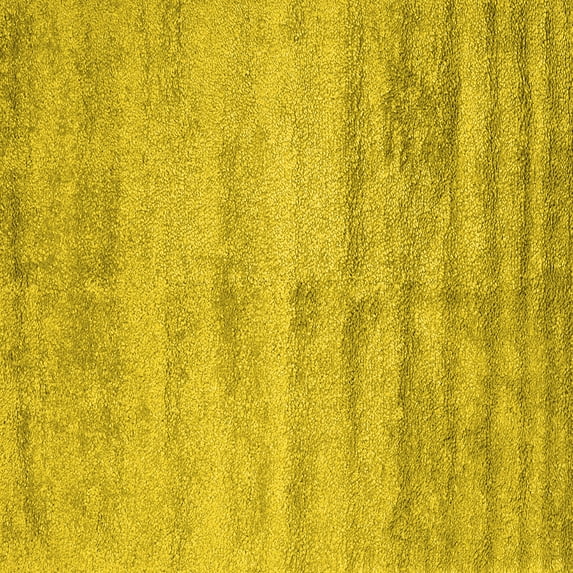 Ahgly Company Indoor Square Abstract Yellow Contemporary Area Rugs, 3' Square