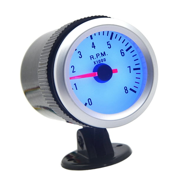 Jauge De Tachymetre Avec Support Pour Voiture Automatique 2 52 Mm Lumiere  Led Bleue