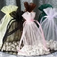 thumbnail image 2 of Efavormart 50PCS CHOCOLATE Organza Gift Bag Drawstring Pouch Wedding Favors Bridal Shower Treat Jewelry Bags - 6"x9", 2 of 5