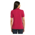 thumbnail image 2 of Port Authority Women's Heavyweight Cotton Pique Classic Fit Polo Shirt Red 2X-Large, 2 of 4
