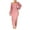 Pink, variant on Women'S Autumn And Winter Solid Color Long Sleeved U Neck Open Sexy Dress