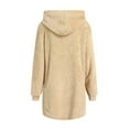 thumbnail image 5 of Breezora Women's Casual Long Coat with Zippered Pockets and Attached Hood for Everyday Fashion Outerwear Comfort and Stylish Look XXXL Size Beige, 5 of 7