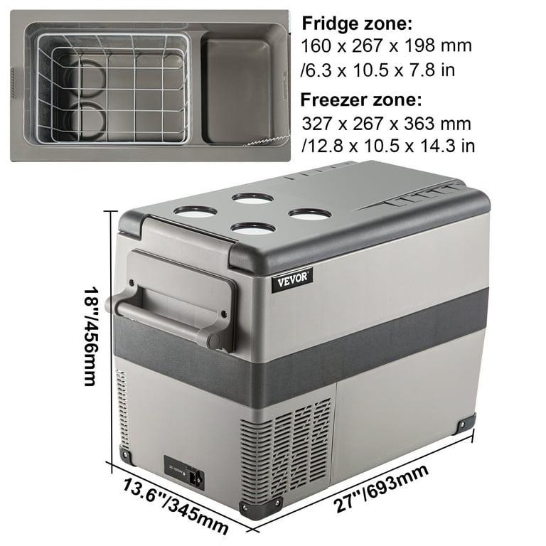 VEVOR 20L 22L 35L 45L 55L Car Refrigerator Mini Fridge Freezer