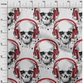 thumbnail image 2 of oneOone Cotton Jersey Red Fabric Skull Fabric For Sewing Printed Craft Fabric By The Yard 58 Inch Wide, 2 of 4